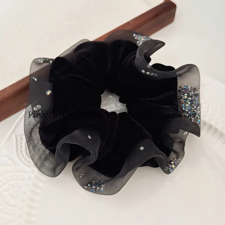 Pink Girl  Q351时尚气质丝绒大肠圈百搭显发量复古优雅发绳