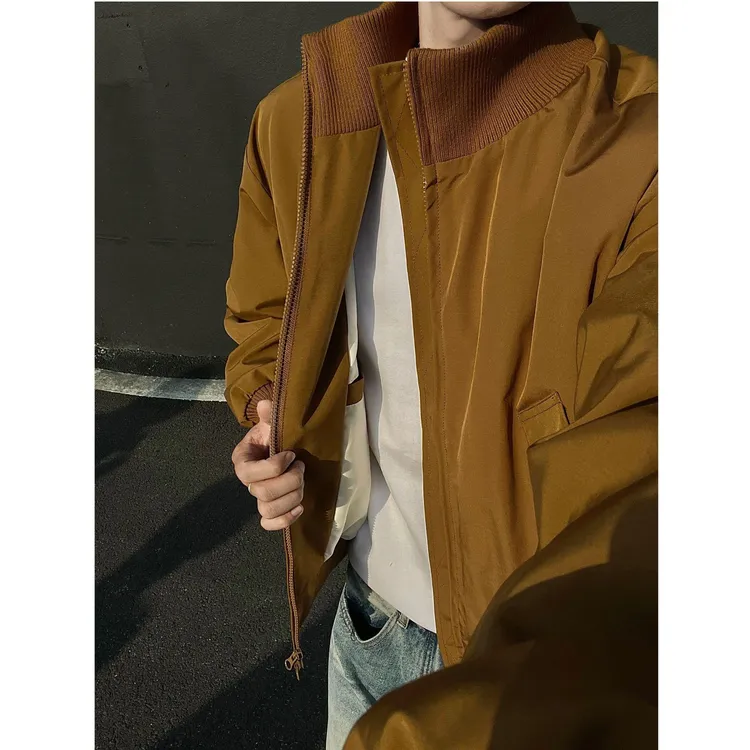 cleanfit短款廓形飞行员夹克男女款秋季立领美式休闲bomber外套