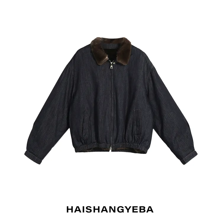 【海上叶爸】新款2025秋冬百搭90鹅绒拉链厚款保暖短羽绒服