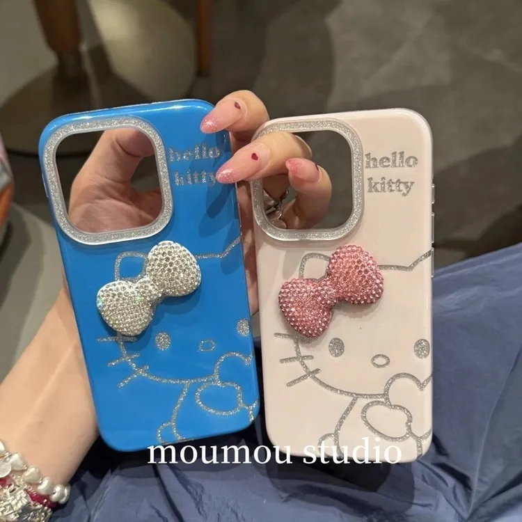 韩系ins闪粉线条猫咪适用iPhone16promax手机壳苹果15pro少女1413