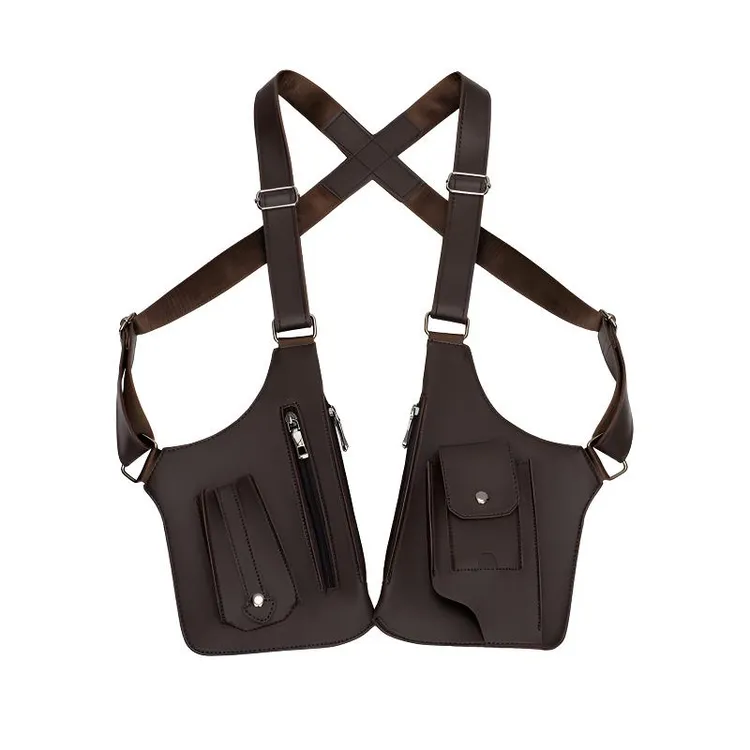 骑行多功能马甲包战术训练胸包路亚包腋下挎包男士跑步运动腰包