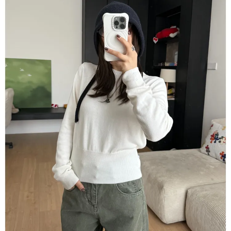 【掐腰针织衫】秋冬季修身长袖毛针织打底衫【B7953】