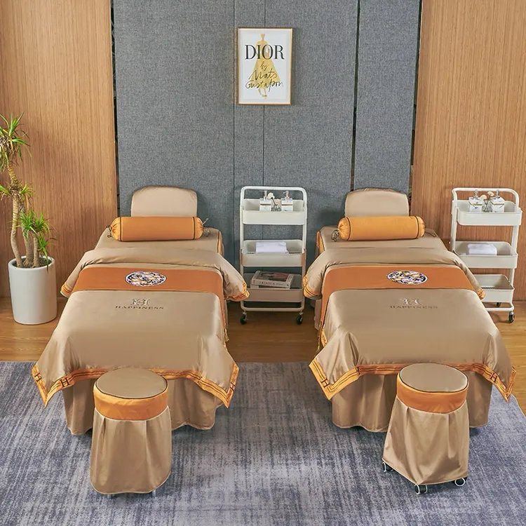 高档纯棉美容床罩四件套洗头疗三4件套【亏钱卖】清完为止 不补货