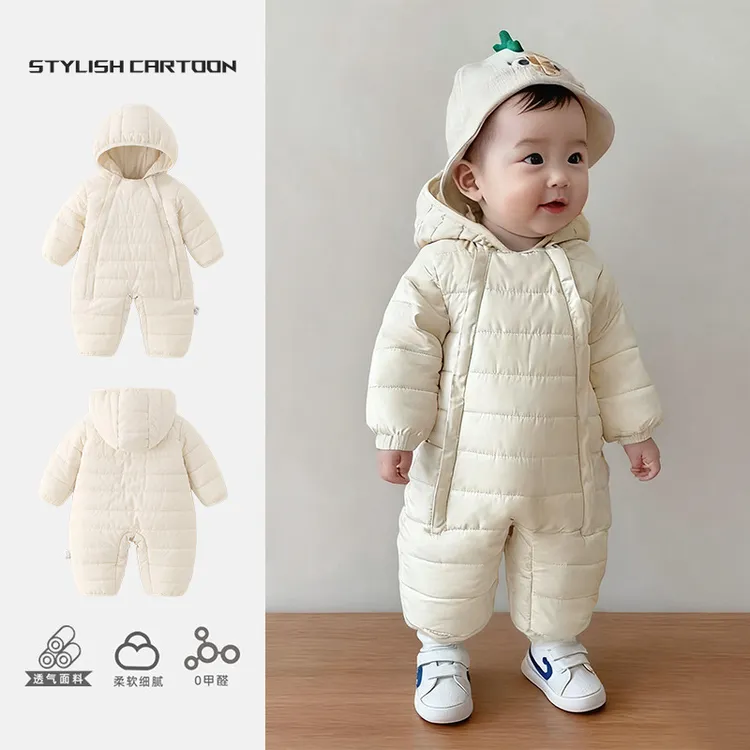婴儿冬装秋冬款外出衣服连体衣儿童外穿防风保暖宝宝爬服棉衣棉服
