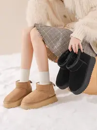 周冬雨同款雪地靴冬季保暖舒适百搭休闲鞋韩版加绒