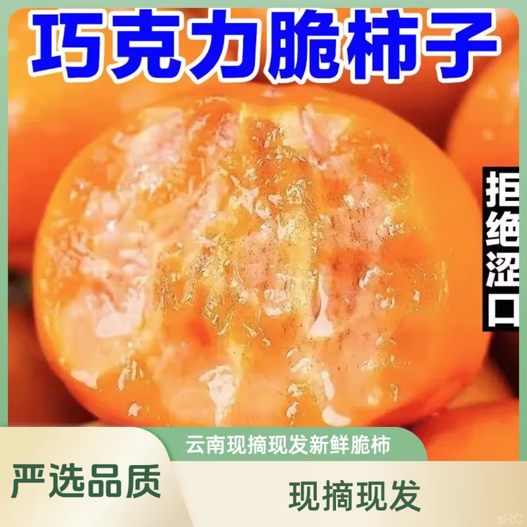 【高山采摘】云南糖心巧克力脆柿新鲜孕妇水果现摘现发精选脆柿