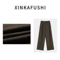 【都市漫游】冬季新款羊毛混纺松紧腰通勤百搭直筒休闲裤YN3625