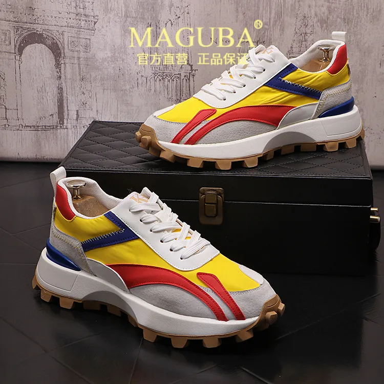 玛古芭老爹鞋男潮流痞帅高级感休闲鞋秋季薄款百搭轻奢士阿甘鞋