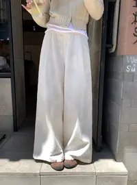 Even一雯【松弛裤王】韩系高智感早秋温柔百搭日常通勤显腿长休闲裤