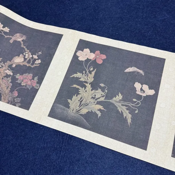 【纳米复原清代漆笺画册长卷】大风堂纳米半生熟毛笔书法作品纸