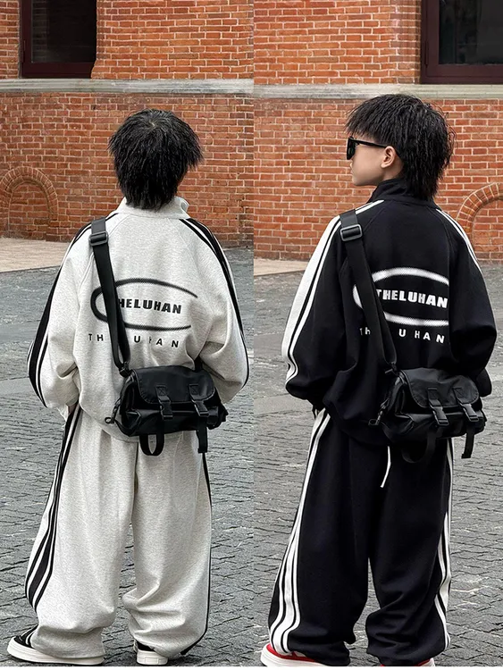 男童秋套装中大童帅气时髦秋季外套裤子男孩休闲运动痞帅儿童衣服