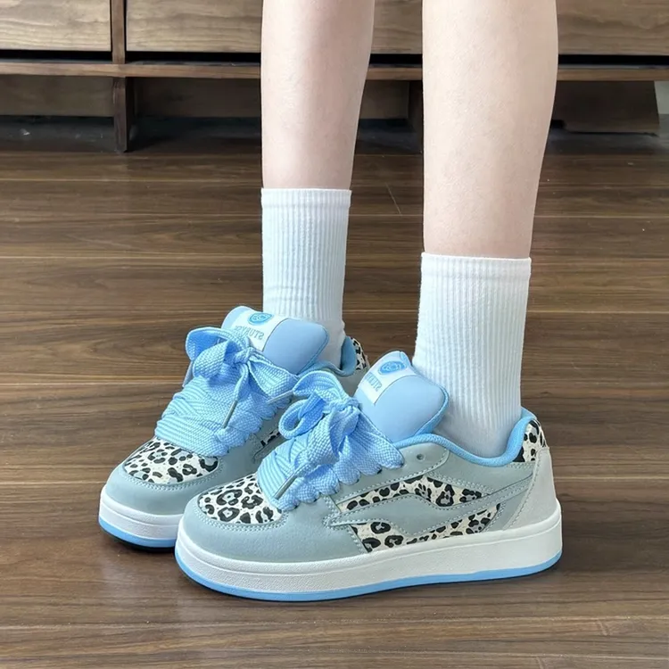 韩版校园风面包鞋流2026春季新款学生休闲厚底滑板鞋支持