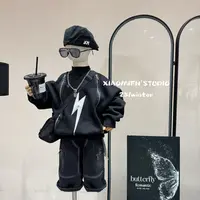 【现货】2025羊驼加绒卫衣秋冬新款韩版男童洋气痞帅童装宝宝87900