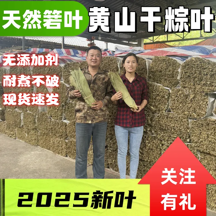 2025黄山干粽叶箬竹叶新鲜干粽子叶大号包粽子专用特大粽叶徽粽源