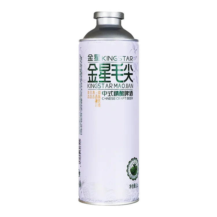  金星中式精酿啤酒1L*6罐装茶啤茉莉花龙井蜜桃乌龙普洱碧螺春茶