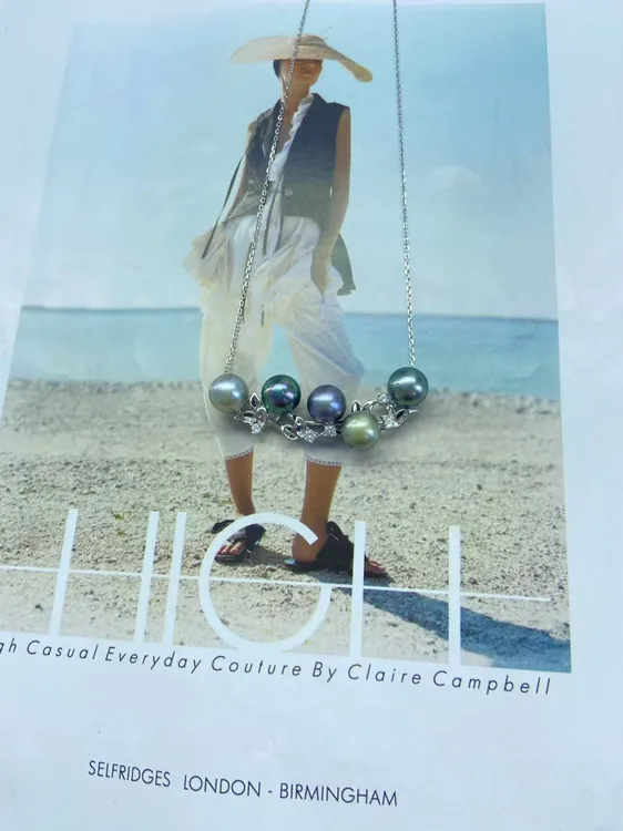 天然海水大溪地珍珠项链