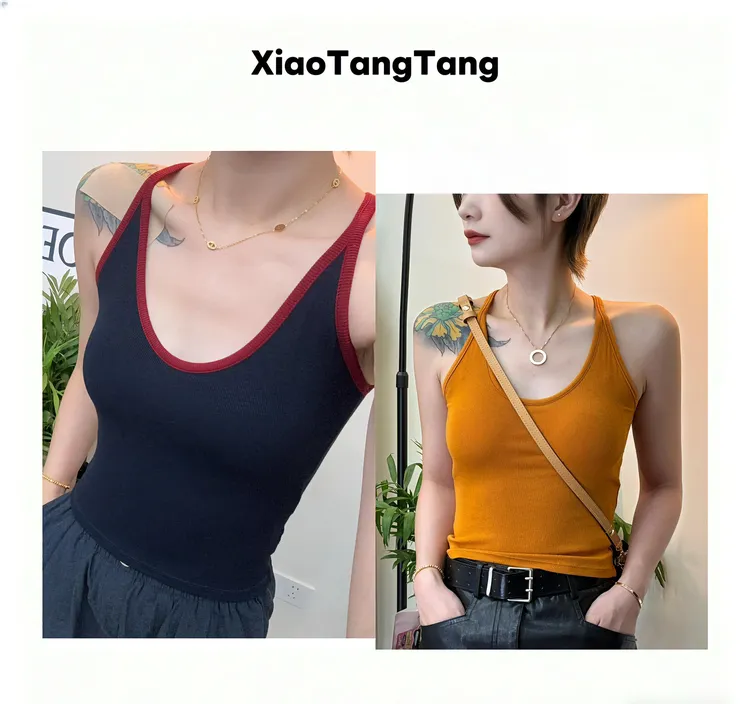 2703自带胸垫背心 时髦显瘦百搭