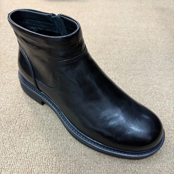 棉靴纯色商务复古港风冬季休闲风切尔西靴棉靴/毛靴