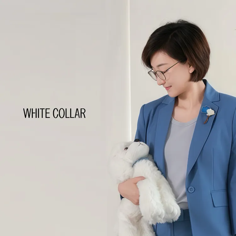 WHITE COLLAR/白领羊毛西服领一粒扣长袖上衣LANSYM05A601时尚
