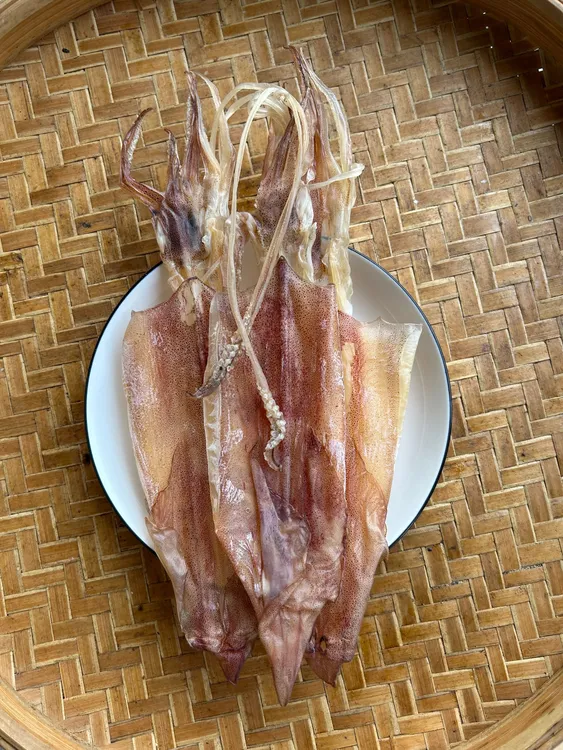 台山玻璃鱿鱼干 水晶脆肉鱿鱼 渔民晚上渔船出海钓的