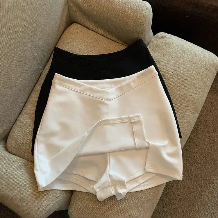 春夏季新款设计感小众高腰包臀显瘦辣妹裤裙开叉a字半身裙女百搭