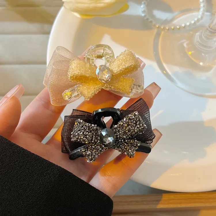 诗泊雅 主播推荐 亚克力/树脂闪闪蝴蝶刘海小发夹