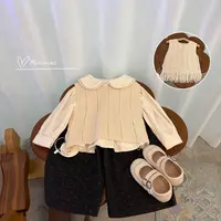 C2487MJ下摆流苏毛衣马甲鱼子酱品牌童装女童