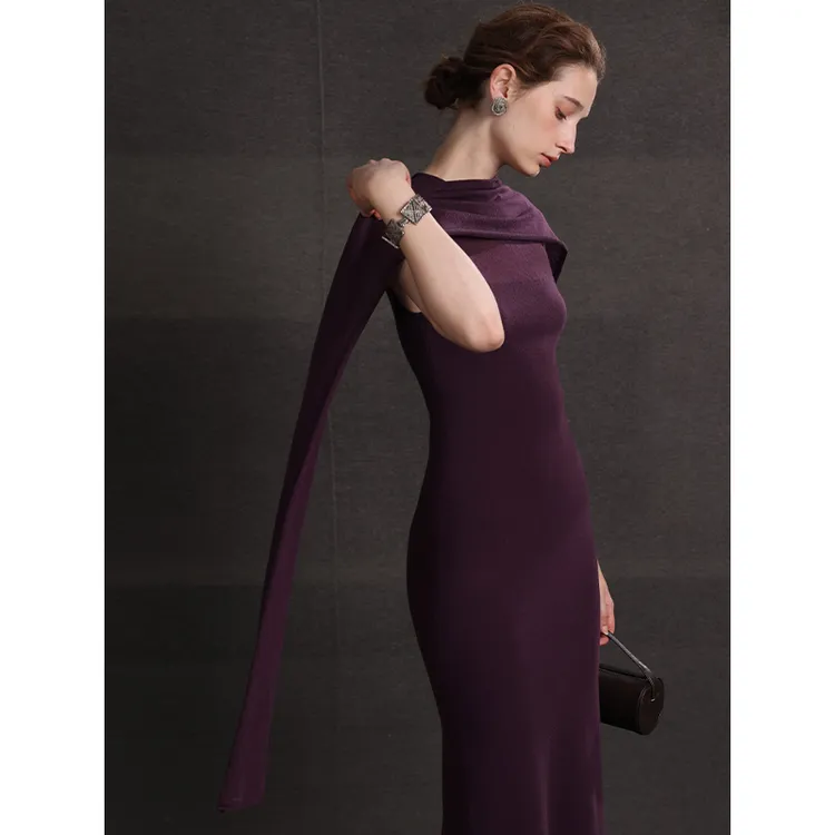 Mix Selection｜肖邦舞曲 精仿绵羊毛法式轻奢修身连衣裙MSCJQ0745