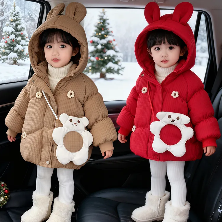 儿童保暖外套女加厚棉袄婴儿女宝宝小孩冬装长袖宝宝棉服儿童棉服