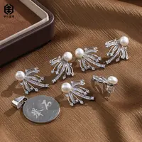 【举石臻品】TH0912-668-152淡水无核珍珠合金耳饰（一对/多样性发）O
