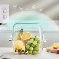 轻奢亚克力大号双层沥水蓝
