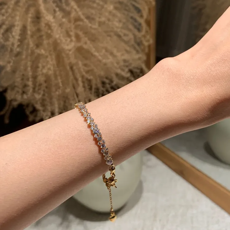 纯铜手链 爆闪满天星满钻不掉色手链轻奢小众高级感手链时尚百搭