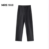 Mrsyaxi修身弹力绵羊皮裤YX5090101