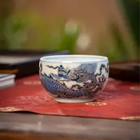 149【景德詺兮】台北·仿明描银霸王龙罗汉杯MX342