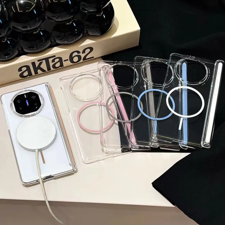 Magsafe磁吸充电适用华为mateX6透明手机壳mateX5典藏版磁吸中轴
