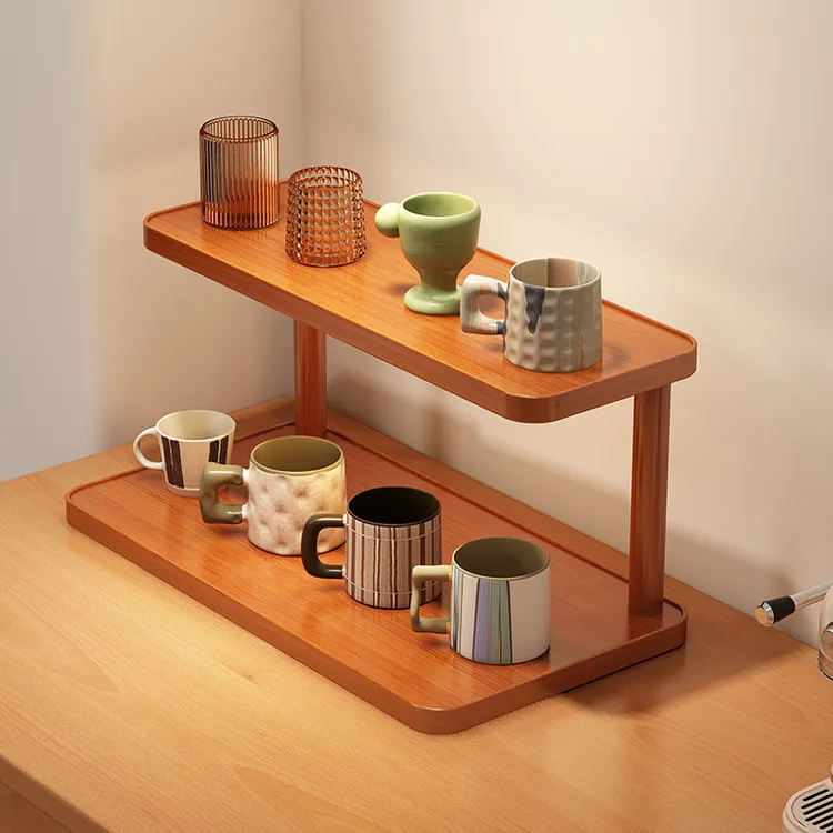 桌面杯架置物架餐桌杯子收纳架桌面茶杯咖啡水杯收纳玄关放置架子