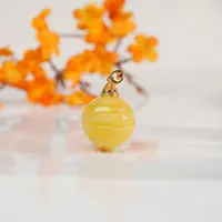 【小北好物】S925银蜜蜡吊坠约18mm【多样性发一件】-2QH246X79