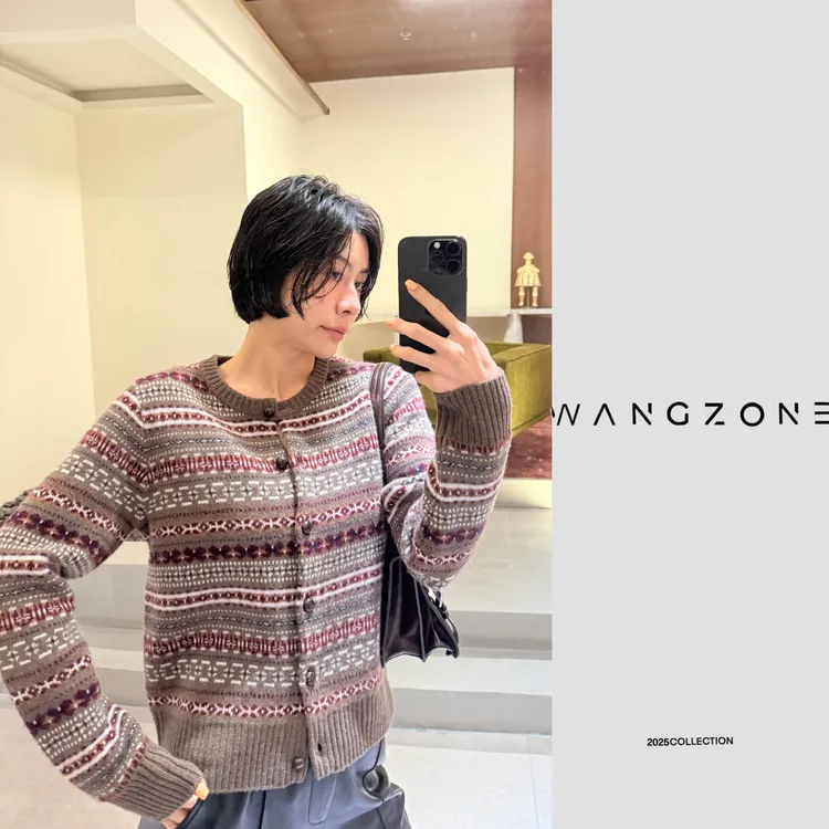 WANG ZONE | 【费尔岛毛衣】进口复古羊毛针织开衫 叠搭神器