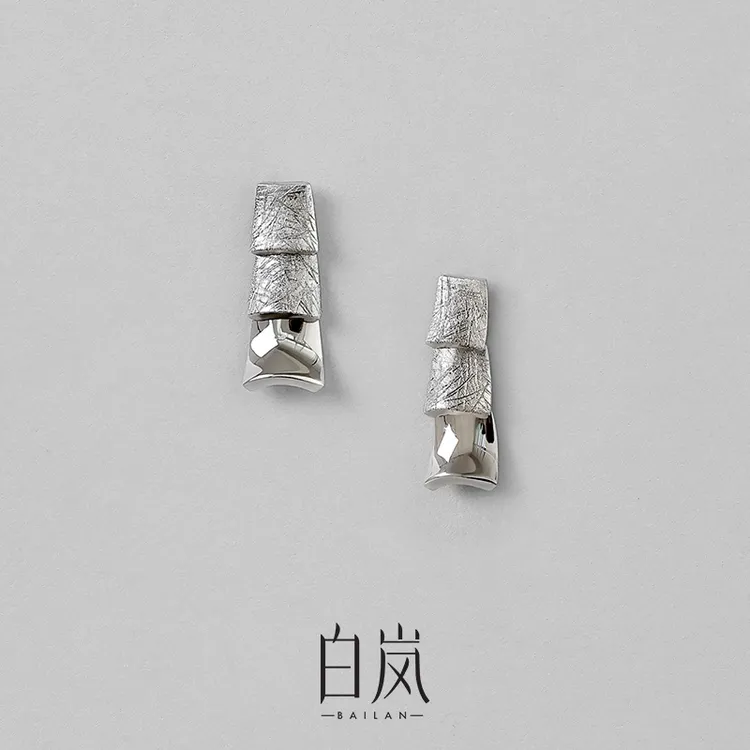 925银耳饰 银瓦耳钉【4月新品】25年新款女春夏气质925银简约ED4581