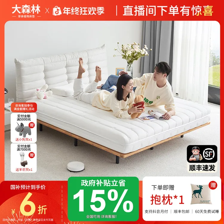 大森林【有机黄麻】纯黄麻 卧室家用定制榻榻米护脊全拆棕垫薄床垫