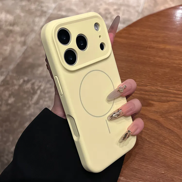 带相机按键适用苹果17ProMax手机壳磁吸液态硅胶16pro全包防摔15