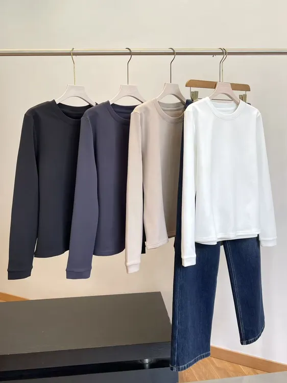 B高弹暖绒！高端秋冬运动系列！加厚男女款长袖打底衫T恤 C10 H7206