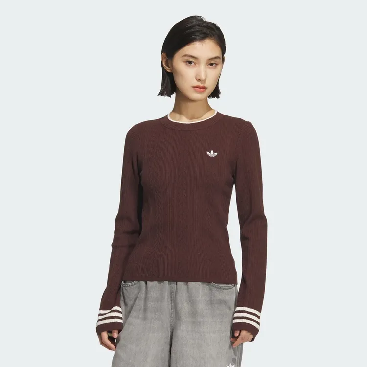 【滔搏联动】adidas/阿迪达斯女子CREW SWEATER毛线套头衫KS5966