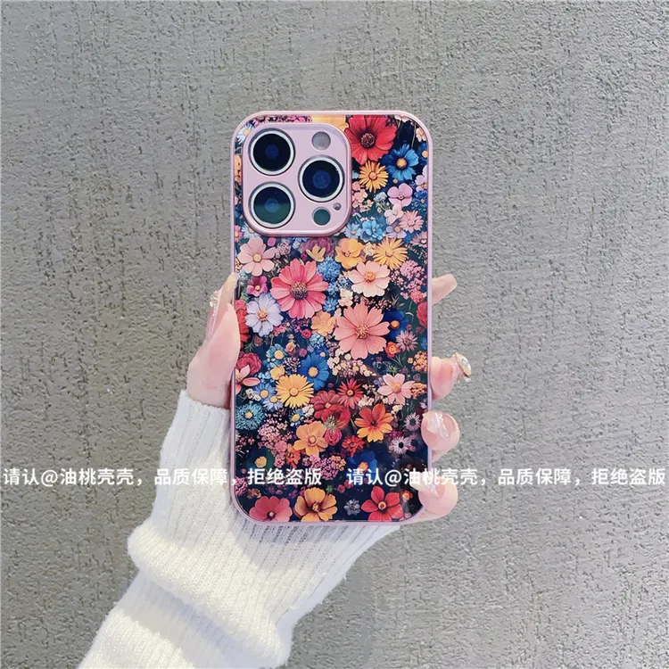 金属漆玻璃壳适用苹果17/iPhone/华为荣耀/OPPO/VIVO/小米/手机壳