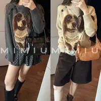 【mimius】U 复古减龄设计感翻领小狗套头毛衣 WG09167