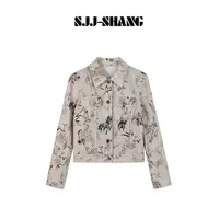 SJJ-SHANG【蔓藤】丛林系列土耳其进口面料刺绣牛仔外套q135269p