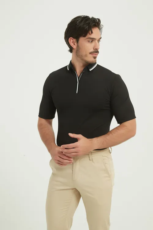 VITAGOLF 男士冰氧棉 polo 衫男子针织时尚休闲