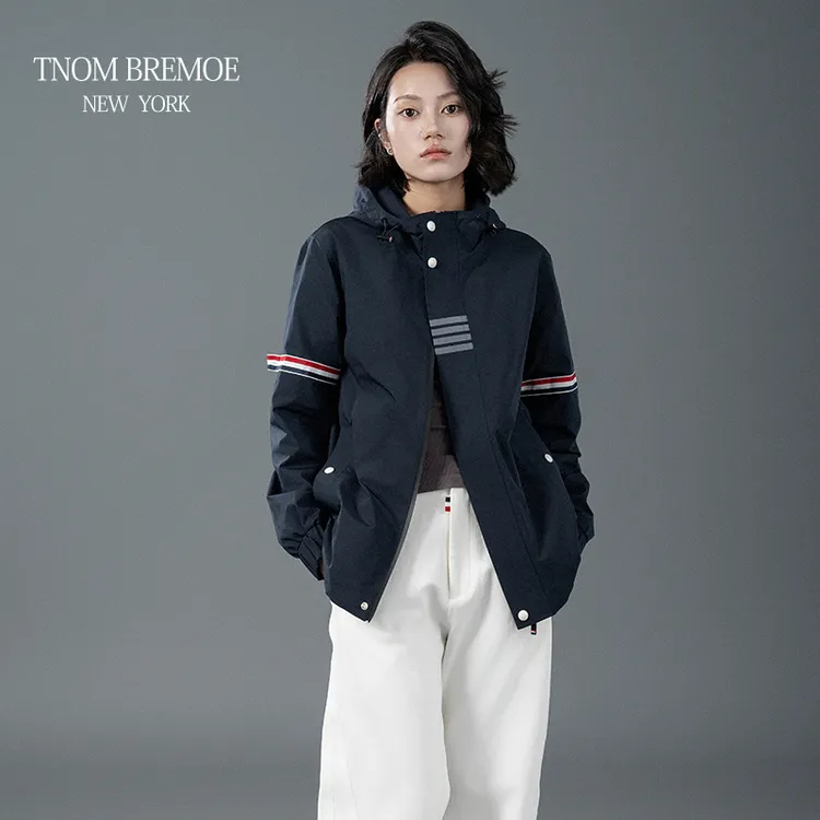 TNOM  BREMOETB老钱风秋冬男女同款连帽常规外套防水防风潮流夹克