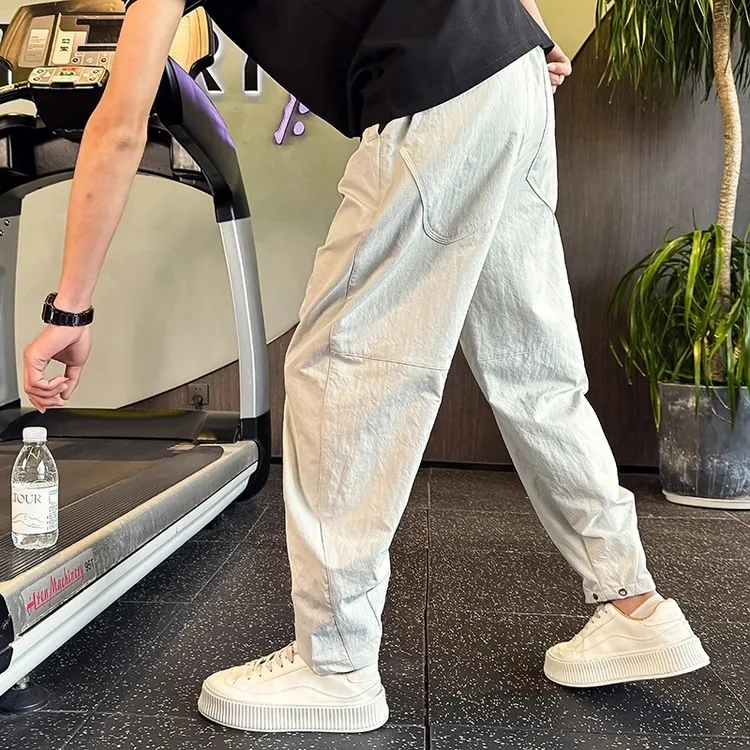 潮牌速干裤男宽松哈伦裤夏季薄款运动百男士夏季男士直筒哈伦裤