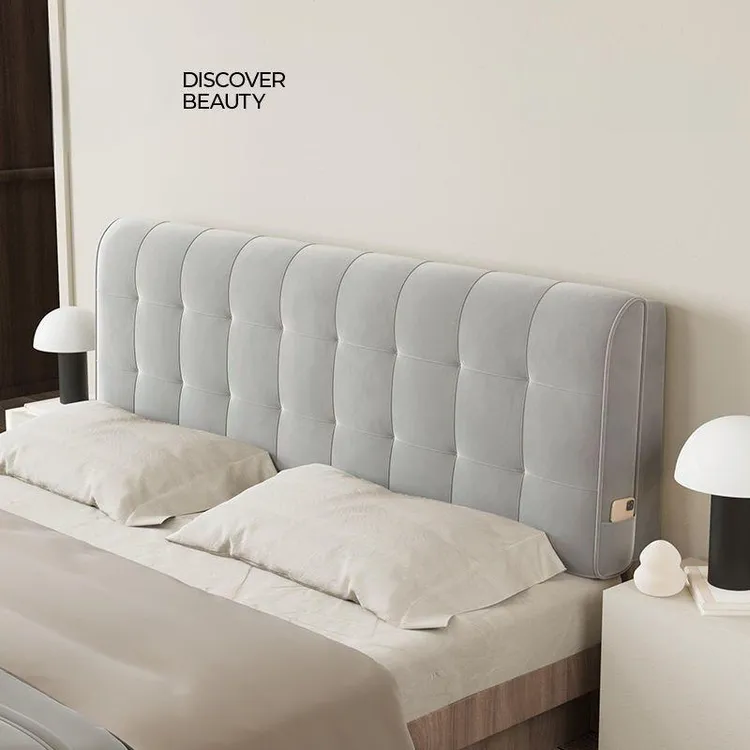 网红床头靠背软包榻榻米靠垫大靠背免洗罩套欧式简约防撞靠背垫